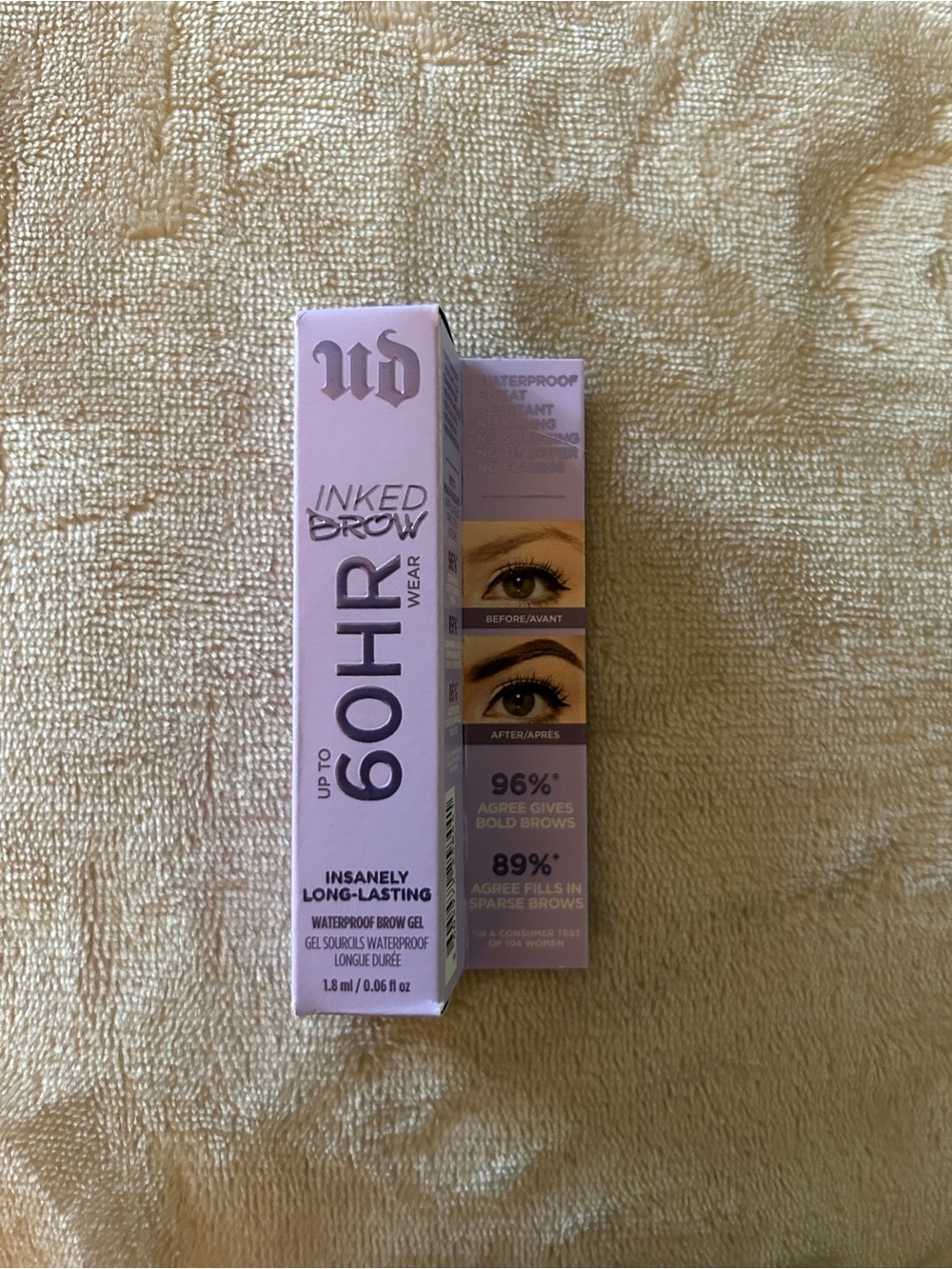 Urban Decay Inked Brow Waterproof Brow Gel - Light Purple Packaging